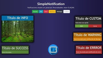 Simple Notification - Notificaciones con vanilla Javascript