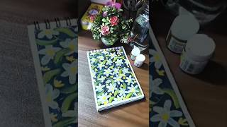 Beautiful White Flower Painting 🌼✨ Easy Aesthetic Sketchbook Art #shorts #ytshorts #shortsfeed