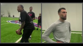 Demar Derozan and Zach Lavine showing off their football skills!!