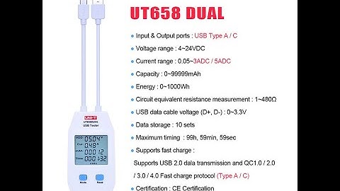 UNI-T UT 658 USB PROBADOR