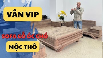 Mộc Thô Sofa Gỗ Óc Chó Chân Thuyền Siêu Nu | Sofa Gỗ Óc Chó Bắc Mỹ