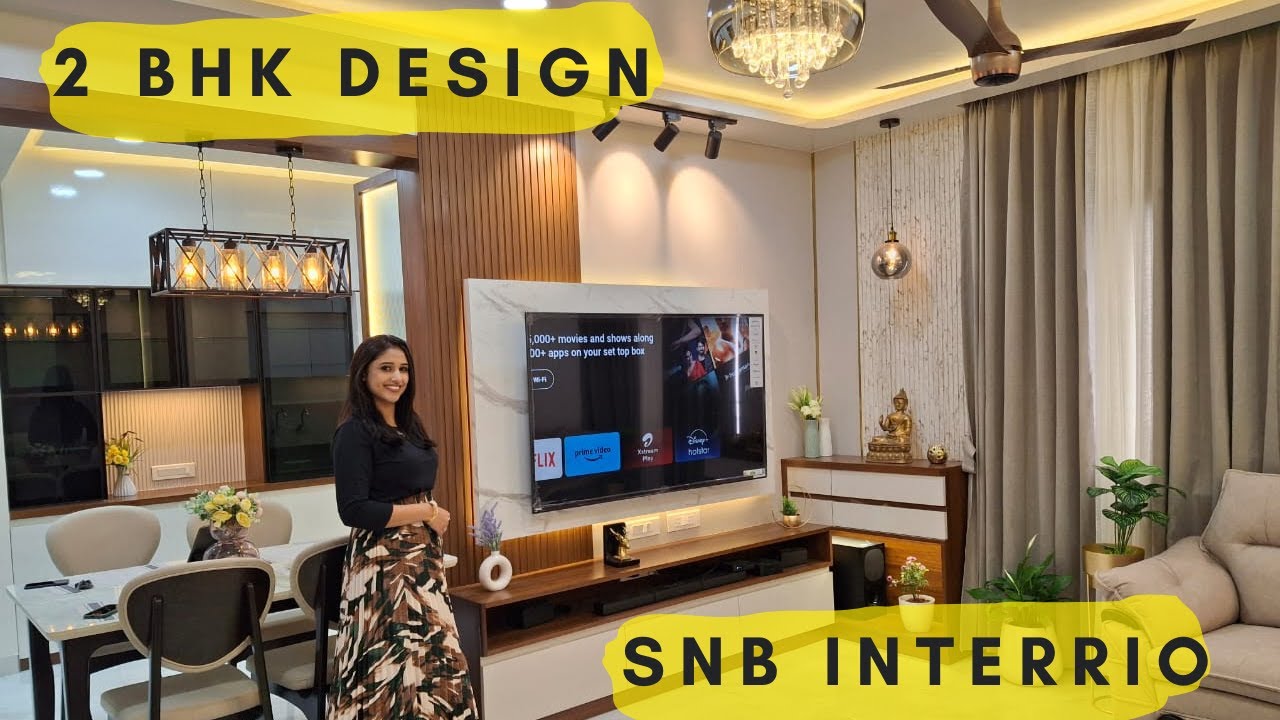 Simple & Modern | 2BHK home interior design |Simple Interior design for ...