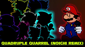 FNF - Quadruple Quarrel (Noichi Remix) / 16 Sonic´s vs Mario (The Executable Entourage)