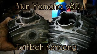 Porting Blok Silinder Yamaha v80 || Penambah Nafas Motor Tua