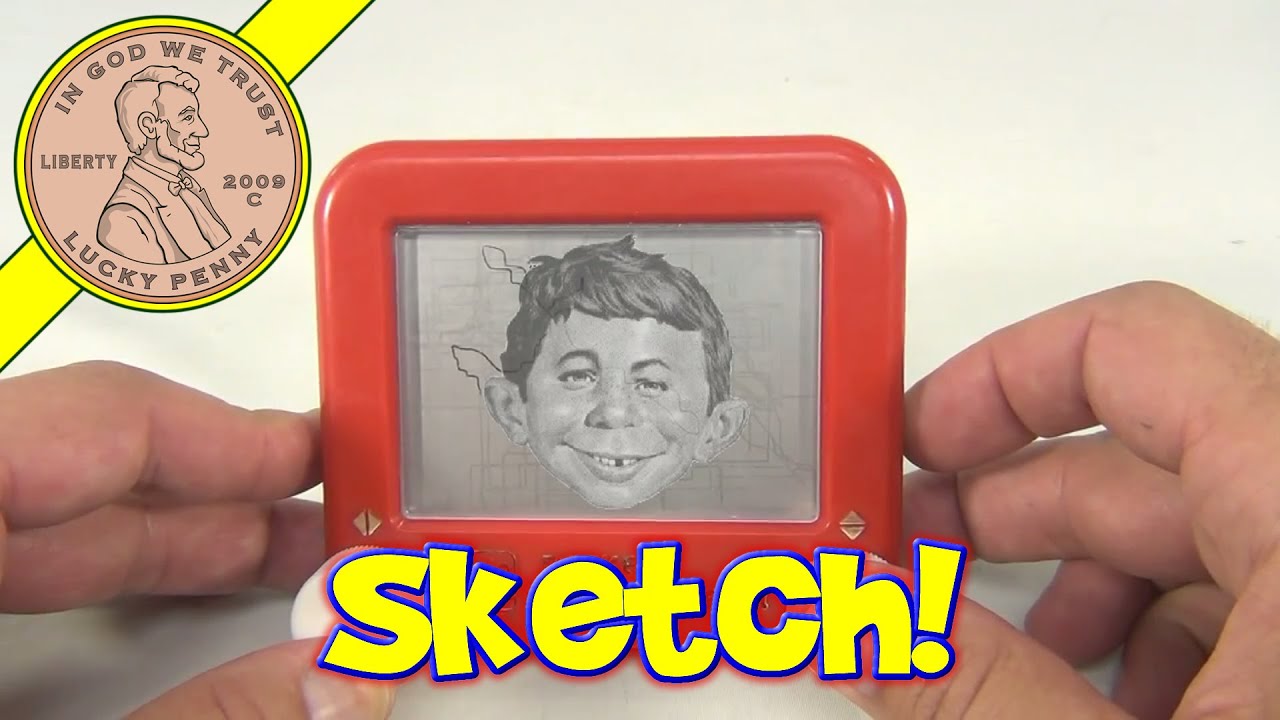 Pocket Size Etch A Sketch Toy, Ohio Art - Alfred E. Neuman 