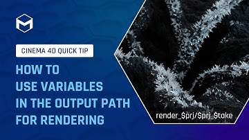 #C4DQuickTip 49: How to use variables in the output path for rendering in Cinema 4D