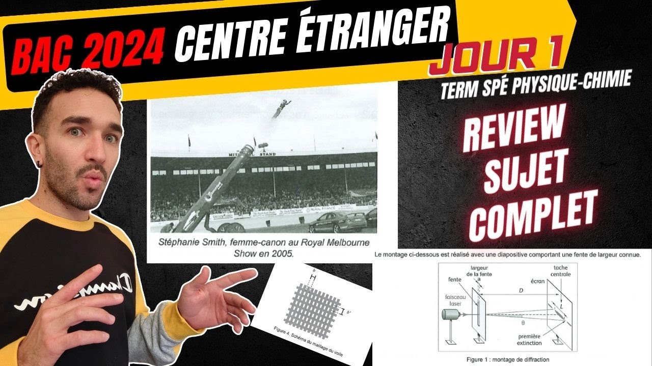 Sujet Physique Chimie Centre Etranger 2024 www.youtube.com
