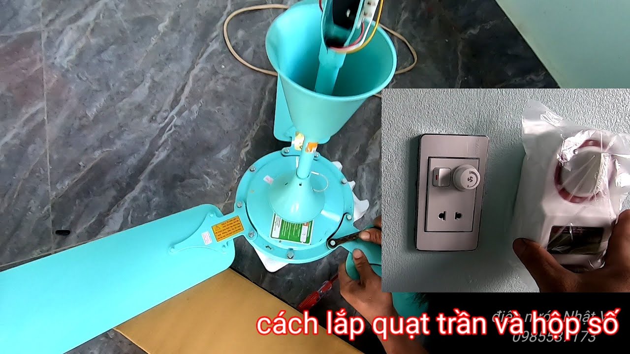 cách lắp quạt trần. ceiling fan installation instructions
