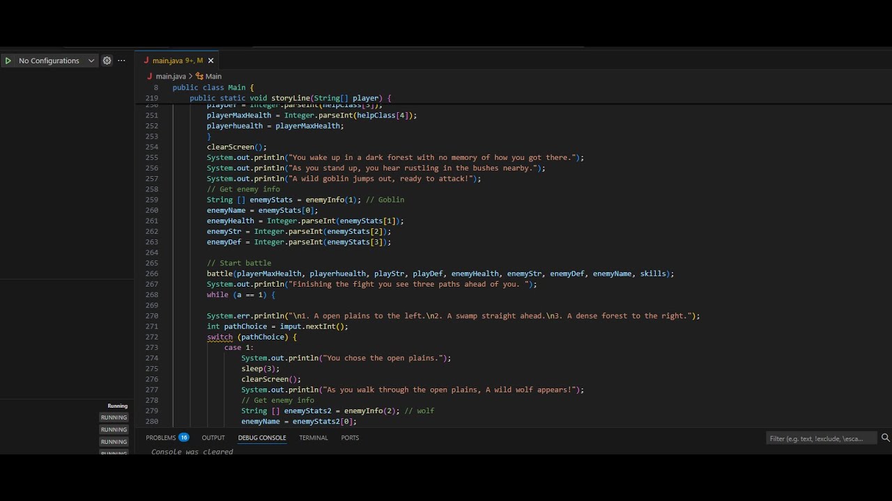 Java Adventure, RPG text base java program - YouTube
