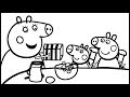 Cooking with Mommy Pig | Coloring Books & Art Colors for Kids - Learn Drawing