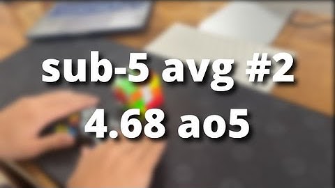 Sub-5 average #2 (4.68 ao5) - Matty Hiroto Inaba from Hawaii