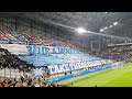 Om  atalanta  le tifo et lambiance du vlodrome  l entre des joueurs