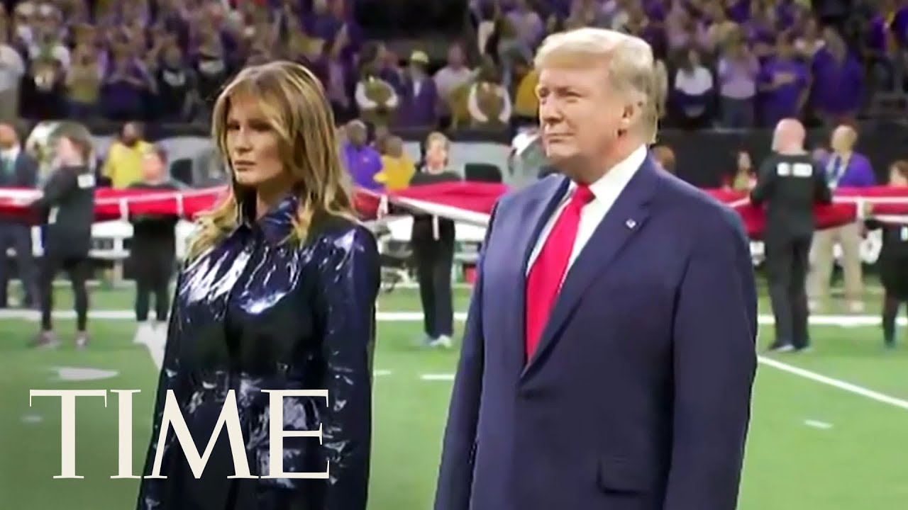 President Trump Gets Big Cheers At College Football Title Game | TIME President Trump Gets Big Cheers At College Football Title Game | TIME