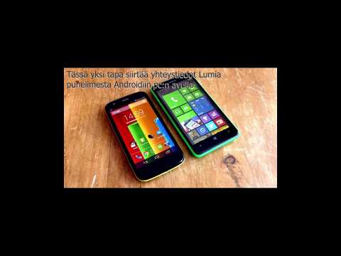 Kuinka siirtää yhteystiedot Lumiasta Androidiin
