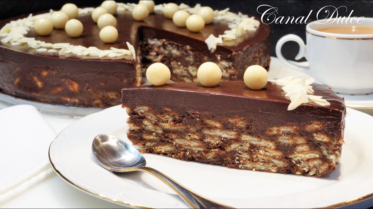 TARTA DE GALLETAS Y CHOCOLATE SUPER ECONÓMICA Y FÁCIL Y SIN HORNO