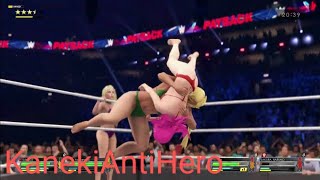 WWE 2K22 Ino And Tsunade VS Hinata And Sakura Thin Thong Stinkface Ironwoman 2