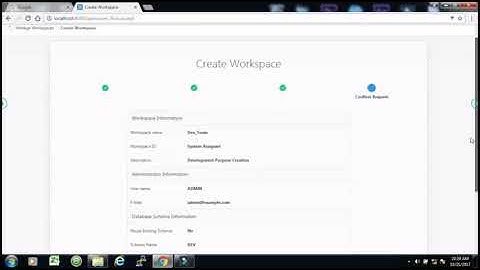Oracle Apex Workspace Creation
