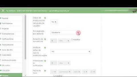Moodle: Configurar la Auto-Matriculación
