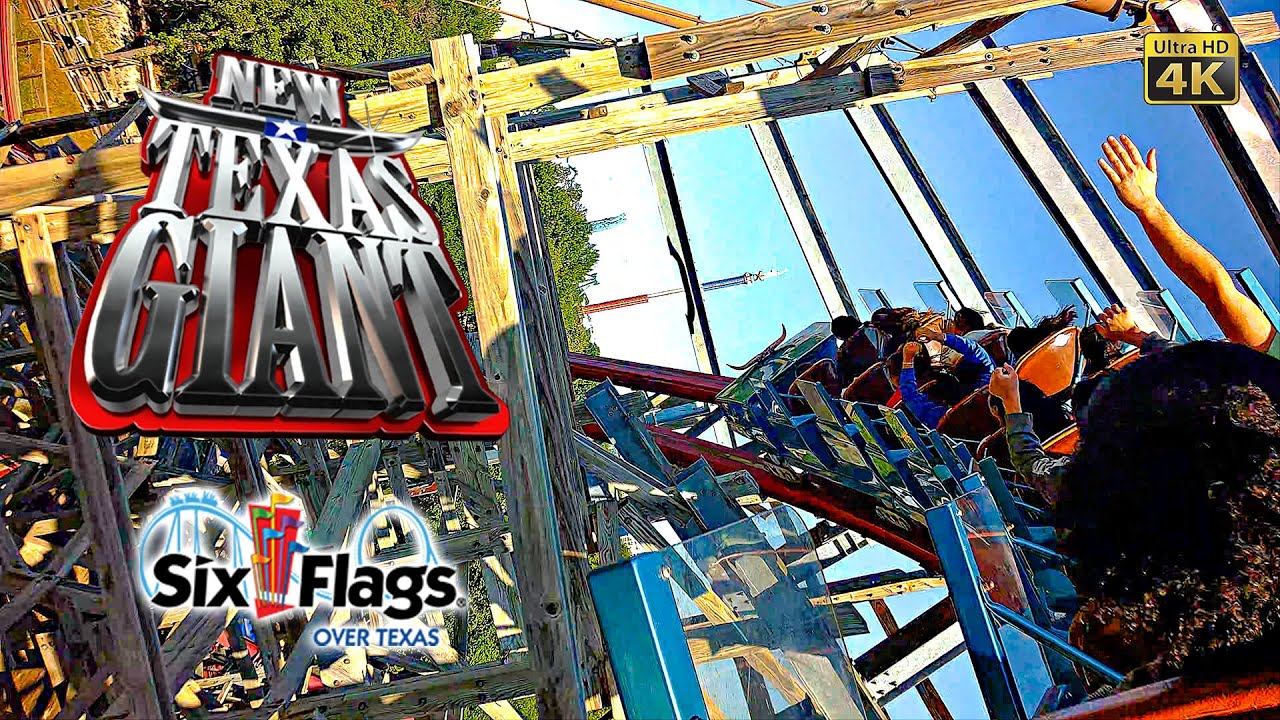 2024 New Texas Giant Roller Coaster On Ride 4K POV Six Flags Over Texas ...