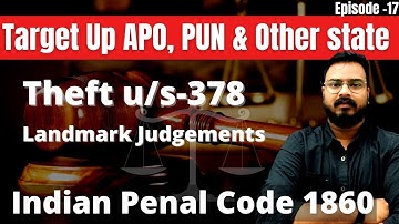 IPC 1860 Important Case Laws | Illustration Based Question | Sec 378 to 382 IPC | Complete Series