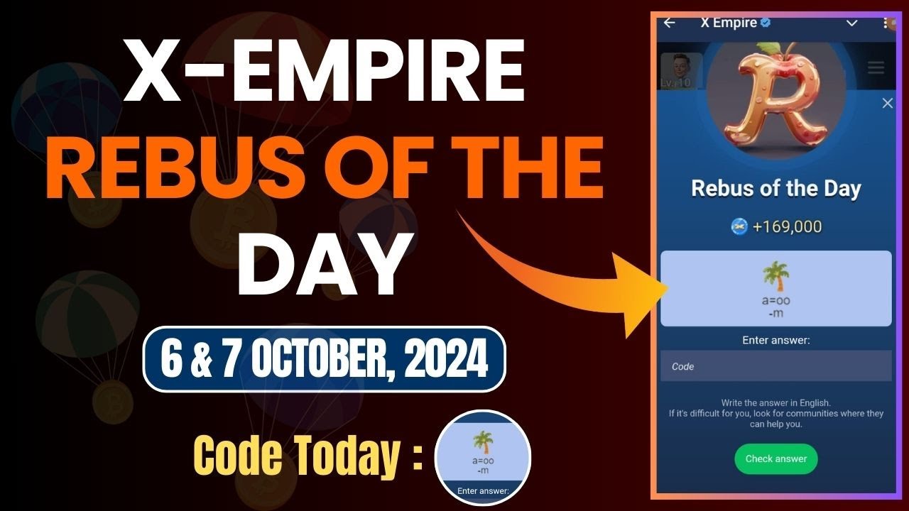 Rebus of the day x-empire 6 & 7 October | x empire riddle of the day ...