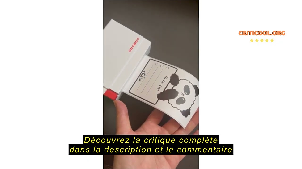 Avis sur la ORGBRO Mini Printer, X3 Thermal Bluetooth Printer Sticker, Portable with 1 Roll of Therm