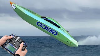 วิธีการสร้าง Miss Geico Deep V RTR Proboat RC Speed ​​Boat โดยใช้ PVC Foam Dakota