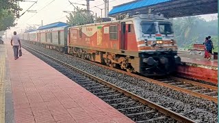 12019 Howrah Ranchi Shatabdi Express Slowly Crossing Gobra Station | Shatabdi Express Train 