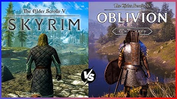 Oblivion Remastered vs Skyrim - Details and Physics Comparison