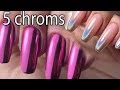 5 WAYS to do chrome nails!!!/Easy chrome nails tutorial!