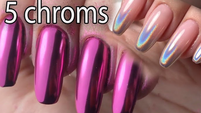 Holo Chrome Powder Ombre Nails without Gel! 