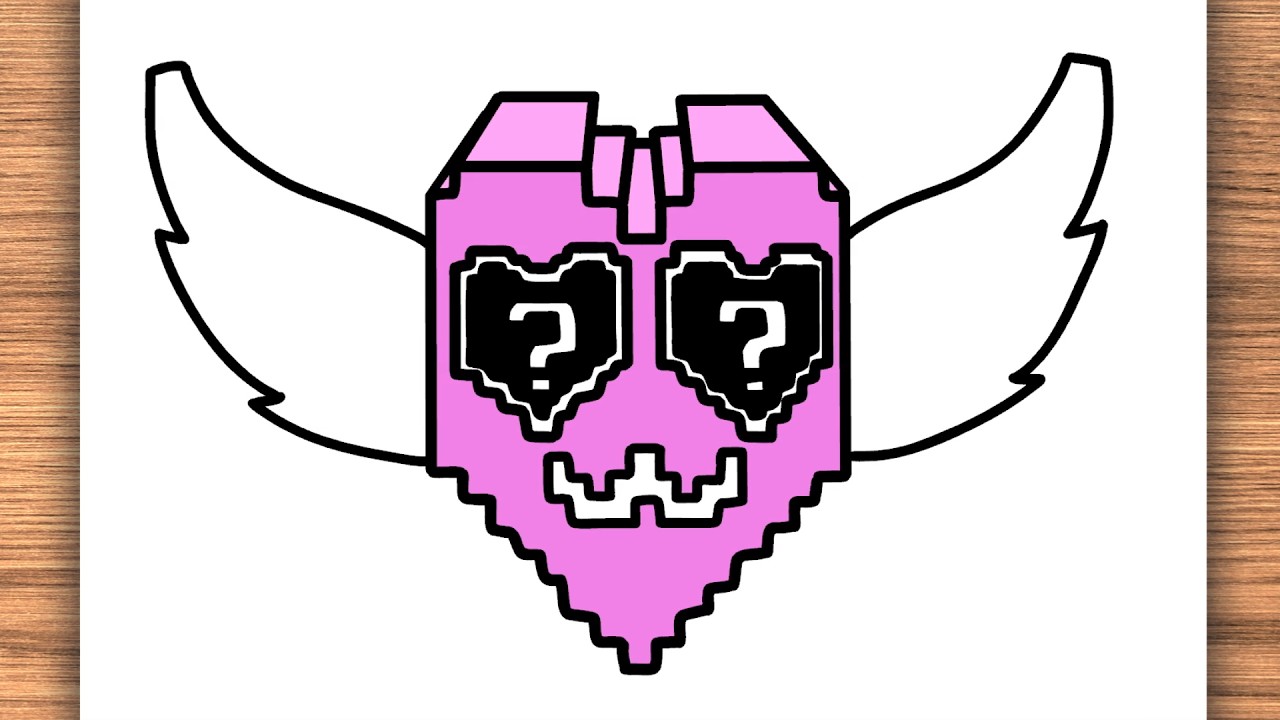 Como dibujar a Heart Lucky Block