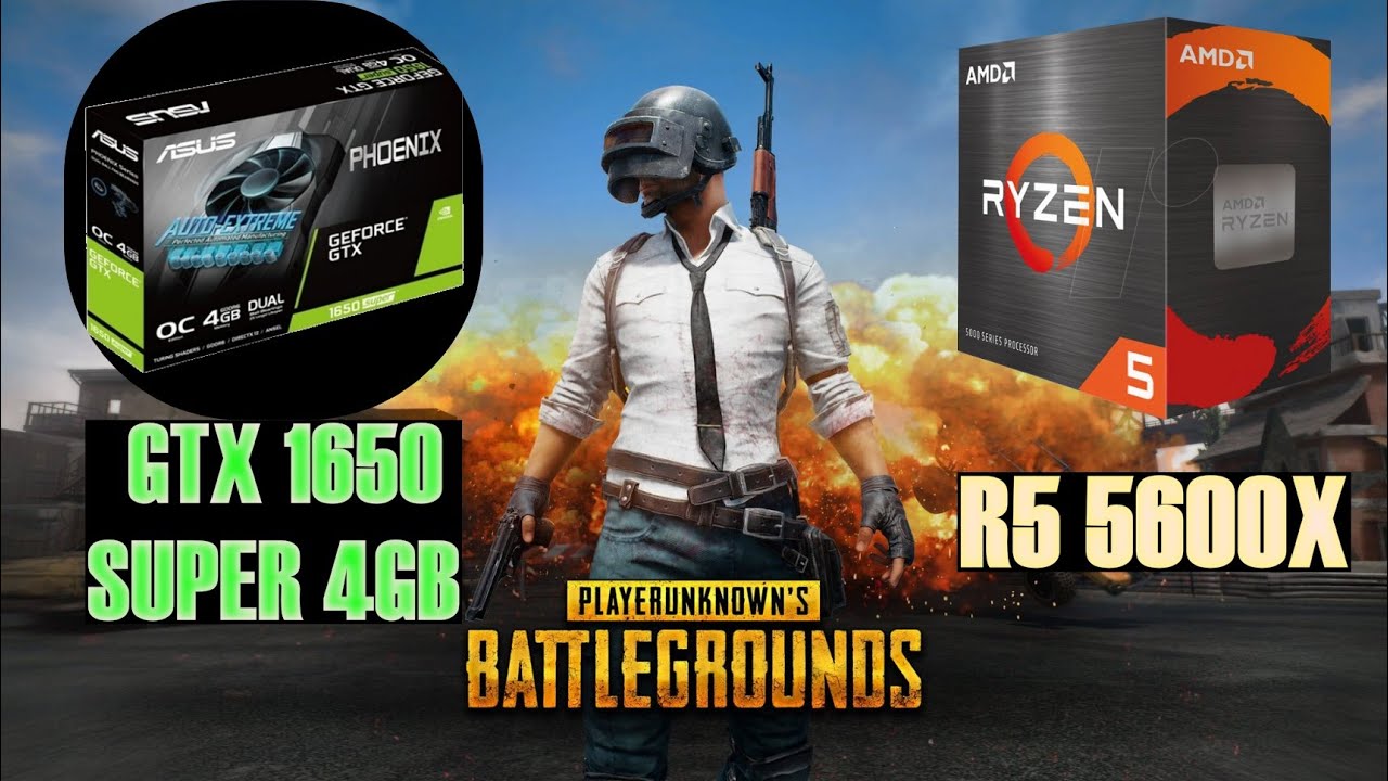RYZEN 5 5600X + GTX 1650 SUPER 4GB - PUBG (Competitive Settings 1080p)