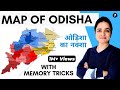 Map of odisha      districts  divisions of odisha  with memory techniques