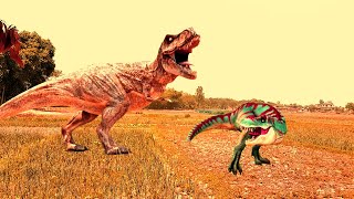 T Rex chase dinosaur #dinosaur #dinosaurios #videos #viral #video #youtubevideos #jurassicworld