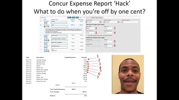 Concur Expense Report Hack - What To Do When You Are Off By One Cent