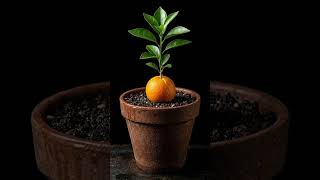 Growing Orange Tree From Seed - 100 Days Time Lapse #amazingtimelapse #gardening #orange #timelapse