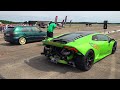 Modified cars drag racing  twin turbo huracan vs golf 3 vr6 vs m5 f90 competition vs 760hp audi 100