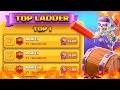 Top 1 ladder with 3700 trophies  clash royale