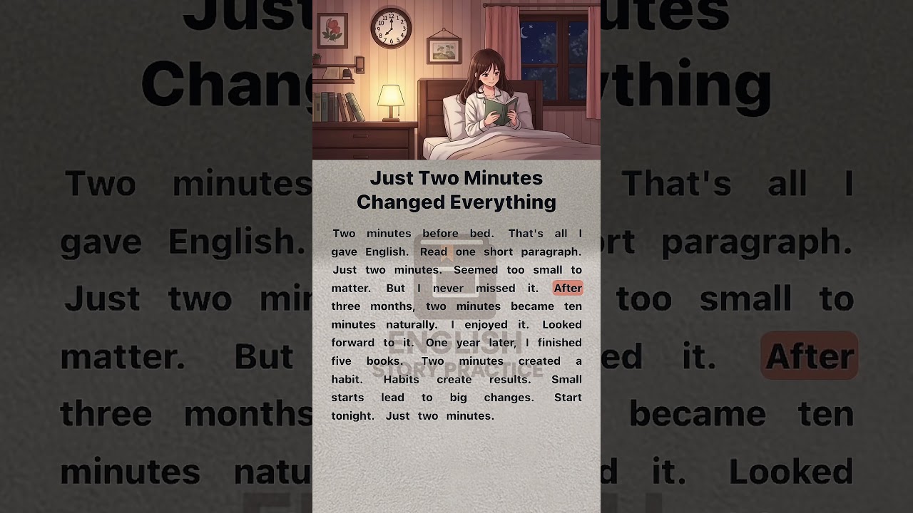 Just Two Minutes Changed Everything | English Reading and Listening Practice 