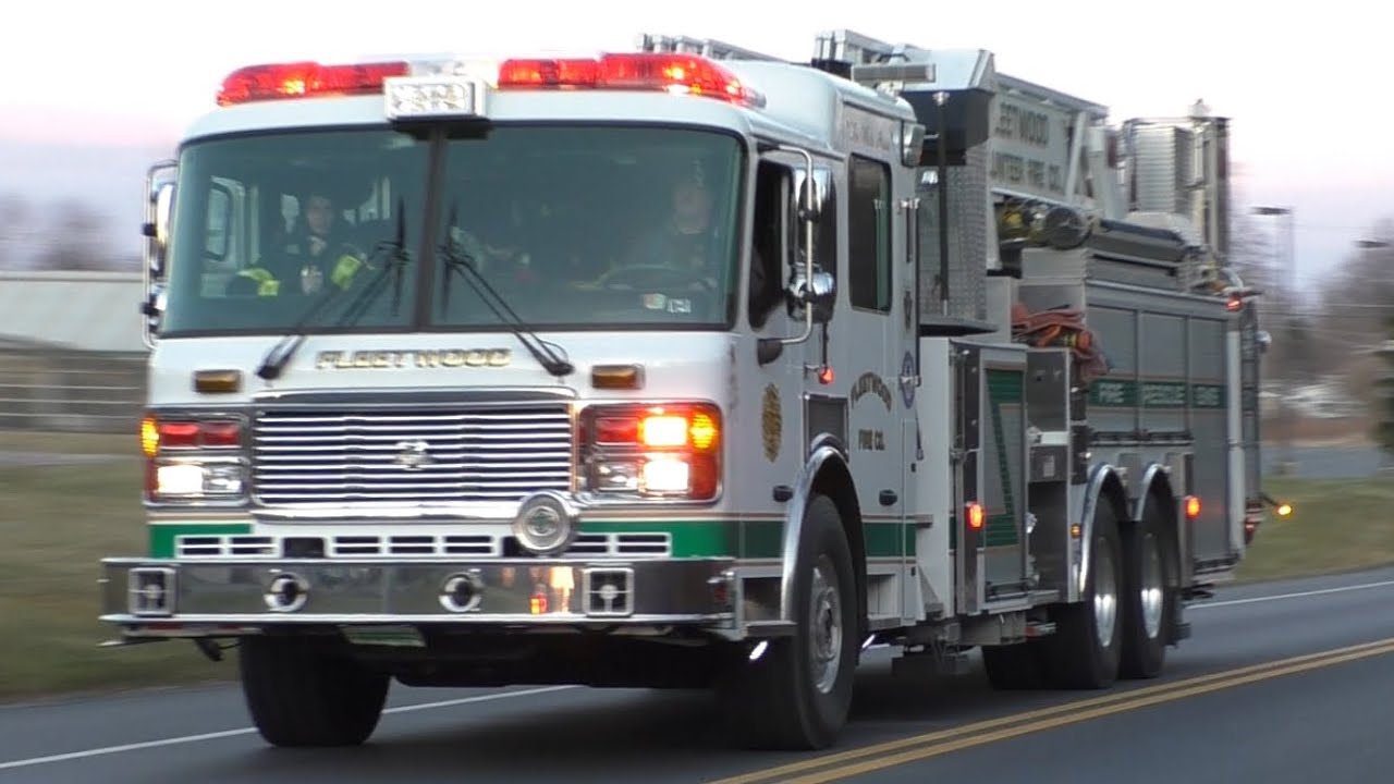 Fleetwood Fire Company Tower 45 & Traffic 45 Responding 1/1/20 YouTube