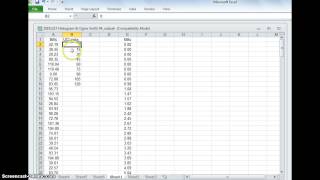 How to draw histogram & ogive using .xls