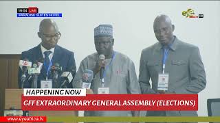 KEMO CEESAY ACCEPTANCE SPEECH AS NEW GFF BOSS. HE CALLS FOR UNITY AND PROMISES TO WORK  WITH BOTH
