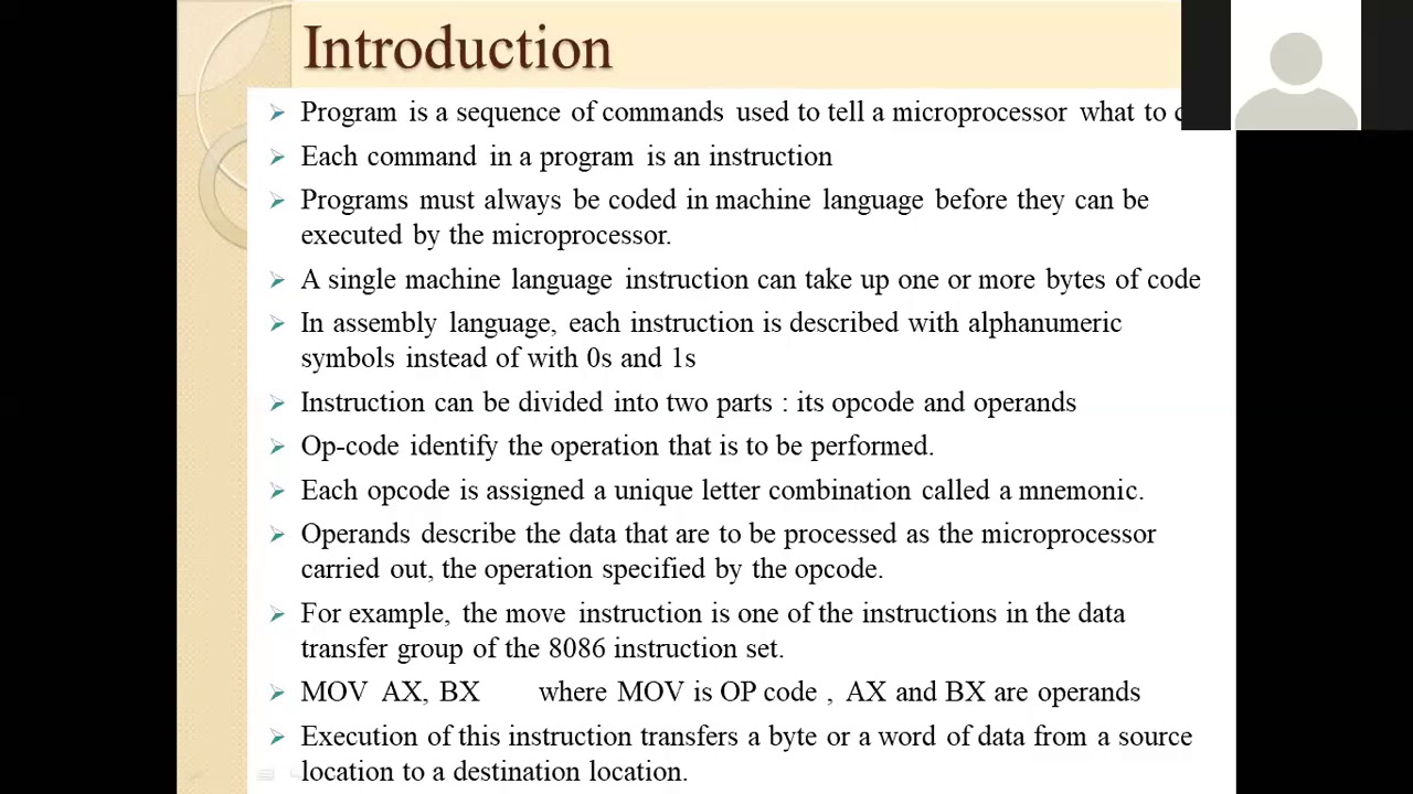 Microprocessor Lecture 8 part 1 - YouTube