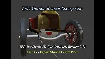 Blender 2.92 Tutorial Car Modelling of a 1905 Star Gordon Bennet  Pt 45 Shroud Centre Piece