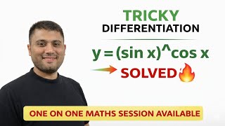y = (sin x)^(cos x) ka Full Detailed Solution | Logarithmic Differentiation