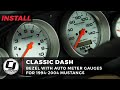 1994-2004 Mustang Install | Classic Dash 6-Gauge Kit with AutoMeter Gauges