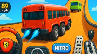 😱 Crazy Mega Ramp - Impossible Racing Bus Stunts Impossible Tracks 🔥 Android Gameplay Video #1 screenshot 4