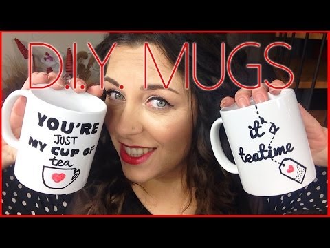 D.I.Y. Decorated Mugs ♡ Tazze decorate fai da te