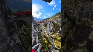 The most iconic viaduct in the world?...with a twist. #basejump @mountainmanbase 🪂 #landing #travel